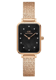 ĐỒNG HỒ DW DÂY ROSE GOLD MẶT SỐ KHẢM XÀ CỪ ĐEN DW00100579
