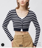 ÁO CARDIGAN GU KẺ NGANG 2 MÀU 251-350305