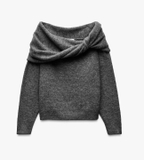 ÁO LEN TRỄ VAI XÁM ZARA 3653/118