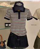 ÁO POLO MONGTOGHI KẺ SỌC FREE SIZE W9191