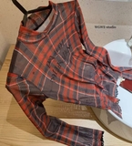 ÁO THUN DÀI TAY ĐỎ KẺ WGWE 7082