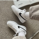 GIÀY NIKE COURT VISION LOW TRẮNG LOGO ĐEN DH3158 - 101