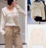 ÁO LEN CỔ V KÉO KHÓA ZARA 5063/300