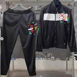 SET PUMA POLY TRACKSUIT KẺ TRẮNG NGANG 678477 01
