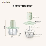 MÁY XAY THỊT BEAR 2L MÀU XANH