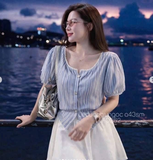 ÁO TAY BỒNG KHUY TIM 2 MÀU WGWE W8947