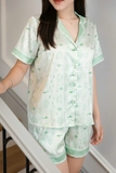 PIJAMA LỤA XANH PASTEL ( HÀNG THIẾT KẾ )
