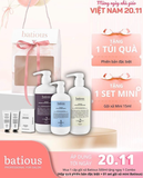 CẶP DẦU GỘI BATIOUS 500ML KÈM TÚI + SET MINI 15ML
