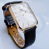 DANIEL WELLINGTON DÂY ĐEN MẶT TRẮNG DW00100450
