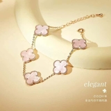 VÒNG TAY AGO 4 LÁ FULL HỒNG