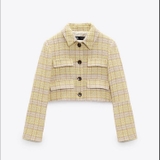 ÁO DẠ VÀNG KẺ ZARA 2450/100