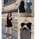 VÁY BA LỖ XÒE WGWE 2 MÀU W3841