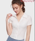 ÁO POLO TĂM CỘC TAY TRẮNG RESERVED 2887T-01X