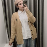 ÁO CARDIGAN WHOAU NÂU SIZE M WHCKC4813U