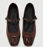 GIÀY BỆT QUAI NGANG NÂU PD82012