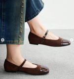 GIÀY BỆT QUAI NGANG NÂU PD82012