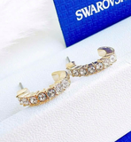 KHUYÊN TAI SWAROVSKI VÒNG CUNG ĐÍNH FULL MẶT