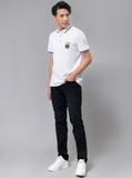 Quần jean slim fit đen mài xám