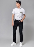 Quần jean slim fit đen mài xám