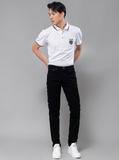 Quần jean nam đen trơn slim fit