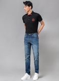 Quần jean xanh basic slim fit