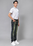 QUẦN JEAN XANH WASH BỤI FORM SLIM FIT