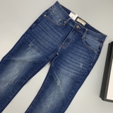 QUẦN JEANS XANH MÀI XƯỚC SLIM FIT