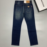 Quần jeans xanh mài straight