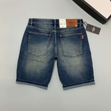 QUẦN SHORT JEAN NAM XANH ĐẬM XƯỚC SLIM FIT