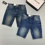 QUẦN SHORT JEAN NAM XANH NHẠT XƯỚC SLIM FIT