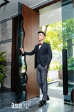 AV402.NEW - Vest Xám Kẻ Ô Đen Trắng