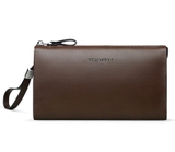 PL01 Ví cầm tay da bò mềm nâu café