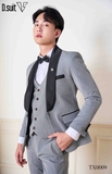 Tuxedo Xám Cổ Đen - TX0009