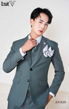 AV410 VEST XANH RÊU PASTEL CAO CẤP