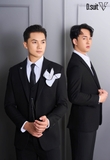 AV798 Vest nam đen trơn