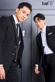 AV798 Vest nam đen trơn