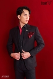 AV003 Vest nam đen kẻ sọc