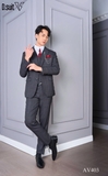 AV403  VEST ĐEN THAN KẺ Ô KÉP