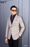 AB110 BLAZER NÂU CÁT KẺ Ô SÁNG MÀU