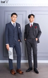 AV403  VEST ĐEN THAN KẺ Ô KÉP