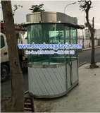 Cabin bảo vệ Inox kính cong cao cấp 2 đầu BDI-1225MH có mái che