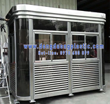 Nhà bảo vệ inox BDI-19 mái 2 tầng cao cấp