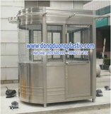 Cabin nhà bảo vệ inox BDI-15 (Kính cong 1 đầu)