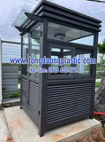 Cabin nhà bảo vệ inox mái 3 tầng sơn màu ghi xingfa BDI-32