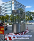 Cabin bảo vệ Inox kính cong cao cấp 2 đầu BDI-1022 (Mẫu nhỏ)