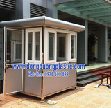 Cabin Bốt Gác Bảo Vệ Khung Inox ốp Alu BDI-25 (Mái Bo Tròn)