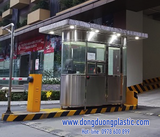 Cabin bảo vệ inox kính cong có mái che rộng BDI-28