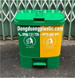 Thùng Rác 02 ngăn 60 lít phân loại rác thải
