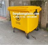 Thùng Rác 1100 Lít Bánh Xe Màu Vàng