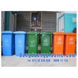 Thùng Rác 120 Lít Nhựa Composite Bánh Xe
